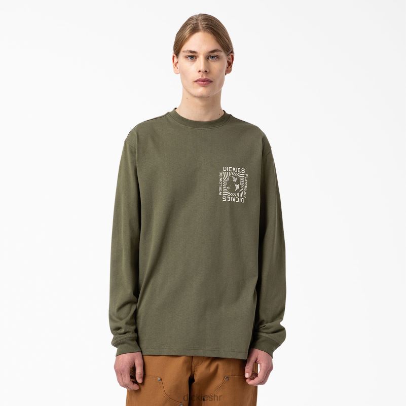 marbury majica dugih rukava muškarci Dickies vojno zelena (ml) 6BPL6920 odjeća