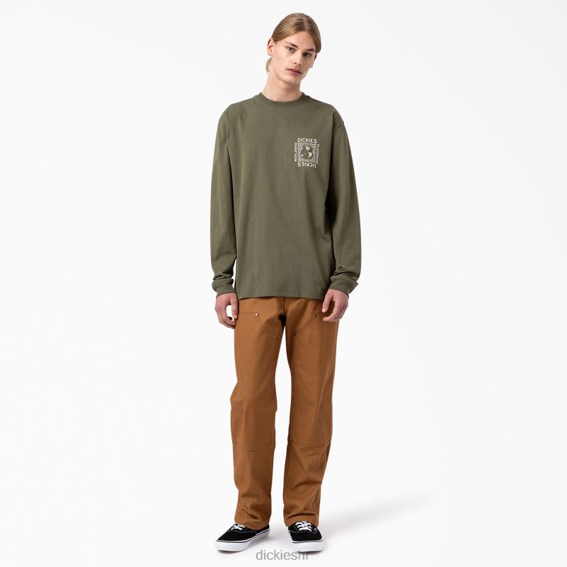 marbury majica dugih rukava muškarci Dickies vojno zelena (ml) 6BPL6920 odjeća