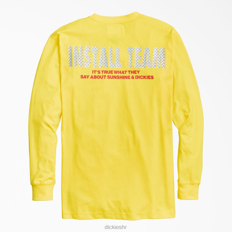 new york sunshine istina je što kažu majica dugih rukava muškarci Dickies žuta (dn1) 6BPL6928 odjeća