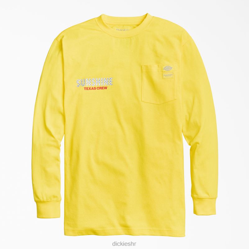 new york sunshine istina je što kažu majica dugih rukava muškarci Dickies žuta (dn1) 6BPL6928 odjeća