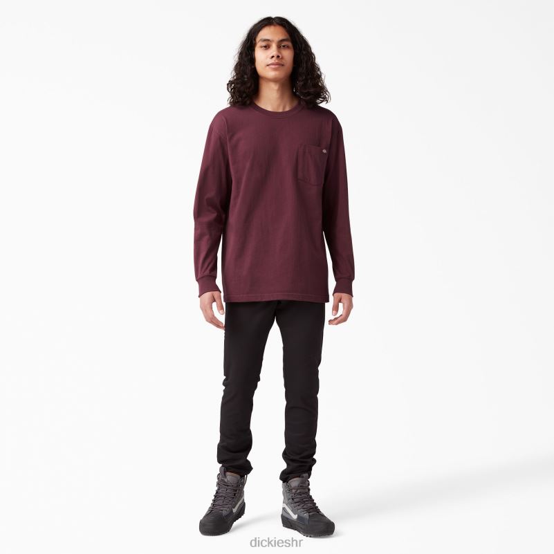 teškaška majica dugih rukava muškarci Dickies bordo (od) 6BPL6602 odjeća