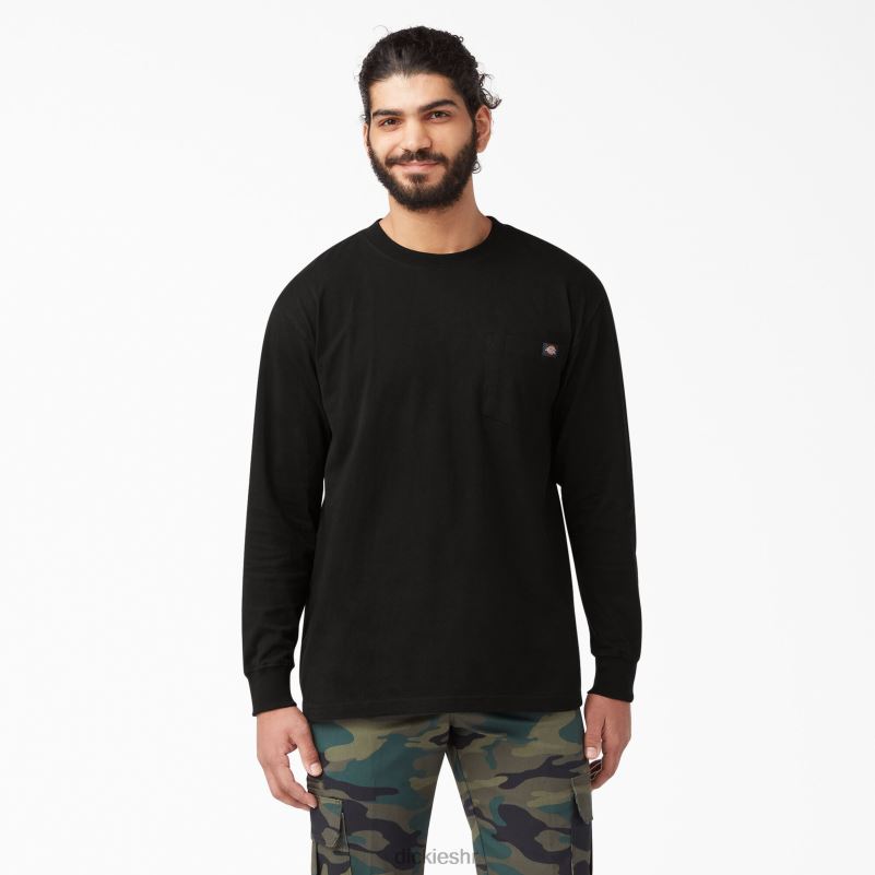 teškaška majica dugih rukava muškarci Dickies crna (bk) 6BPL6601 odjeća