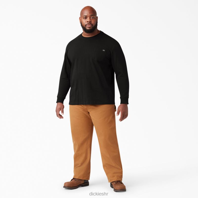 teškaška majica dugih rukava muškarci Dickies crna (bk) 6BPL6601 odjeća