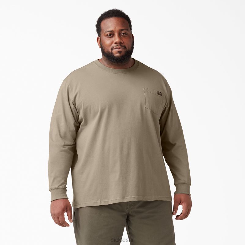 teškaška majica dugih rukava muškarci Dickies pustinjski pijesak (ds) 6BPL6606 odjeća