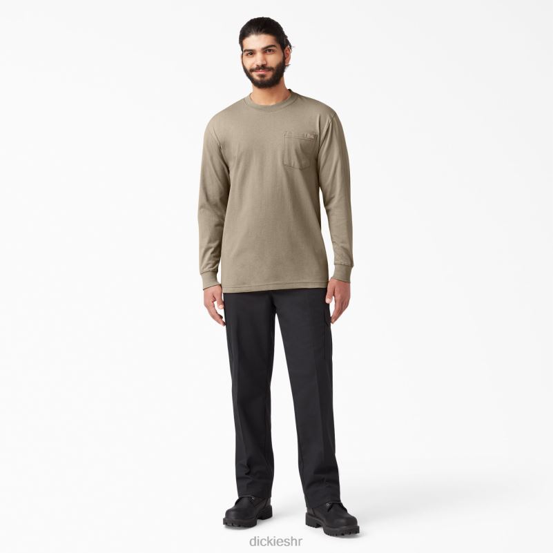 teškaška majica dugih rukava muškarci Dickies pustinjski pijesak (ds) 6BPL6606 odjeća