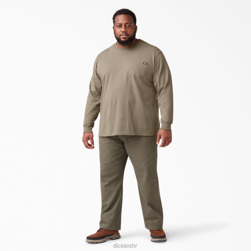 teškaška majica dugih rukava muškarci Dickies pustinjski pijesak (ds) 6BPL6606 odjeća