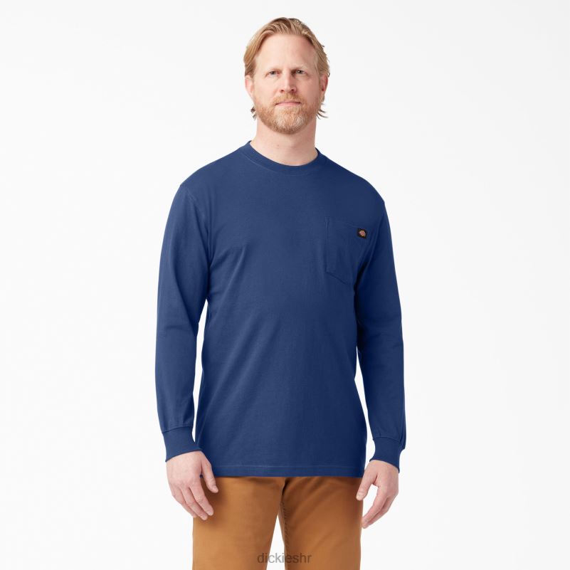 teškaška majica dugih rukava muškarci Dickies tamno plava (el) 6BPL6607 odjeća