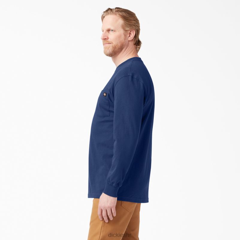teškaška majica dugih rukava muškarci Dickies tamno plava (el) 6BPL6607 odjeća