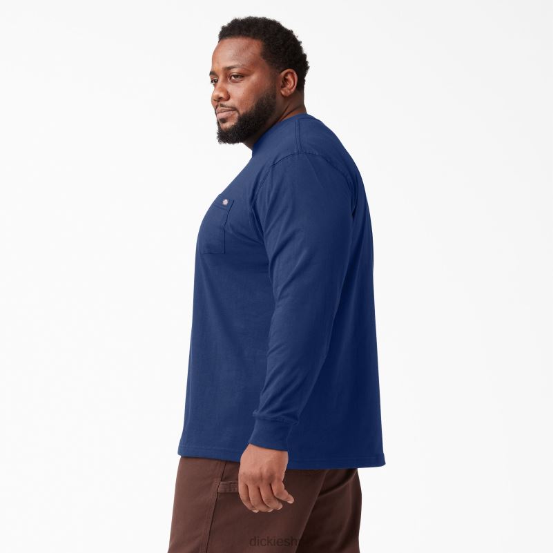 teškaška majica dugih rukava muškarci Dickies tamno plava (el) 6BPL6607 odjeća
