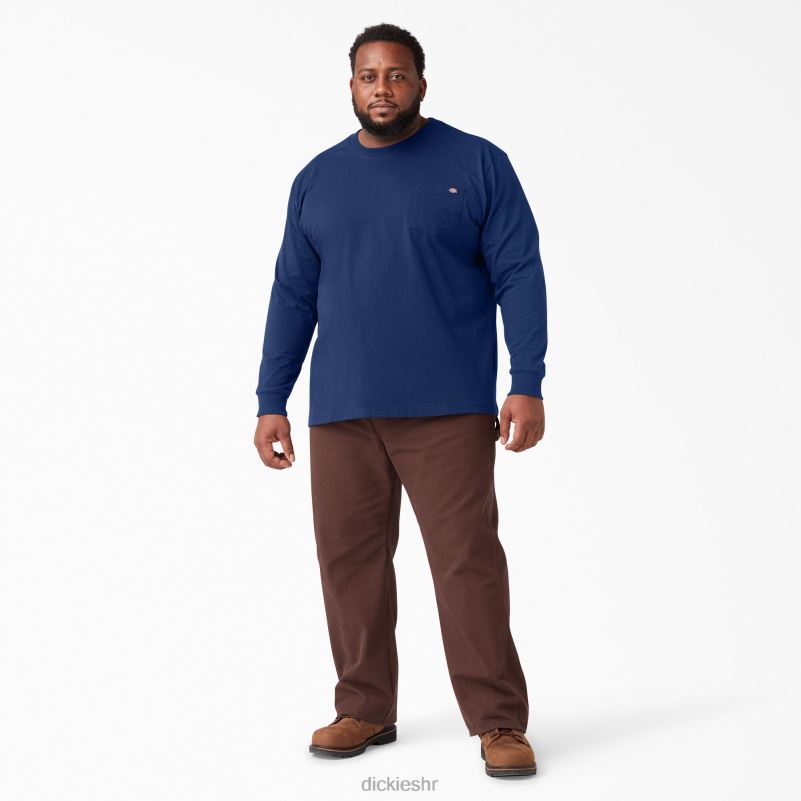 teškaška majica dugih rukava muškarci Dickies tamno plava (el) 6BPL6607 odjeća