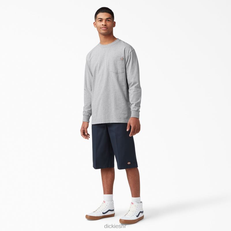 teškaška majica dugih rukava muškarci Dickies vrijesak sivi (hg) 6BPL6610 odjeća
