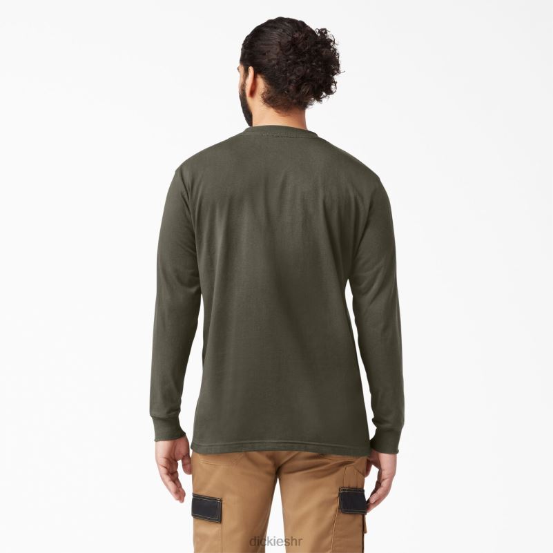 teškaška majica dugih rukava muškarci Dickies zelena mahovina (ms) 6BPL6611 odjeća