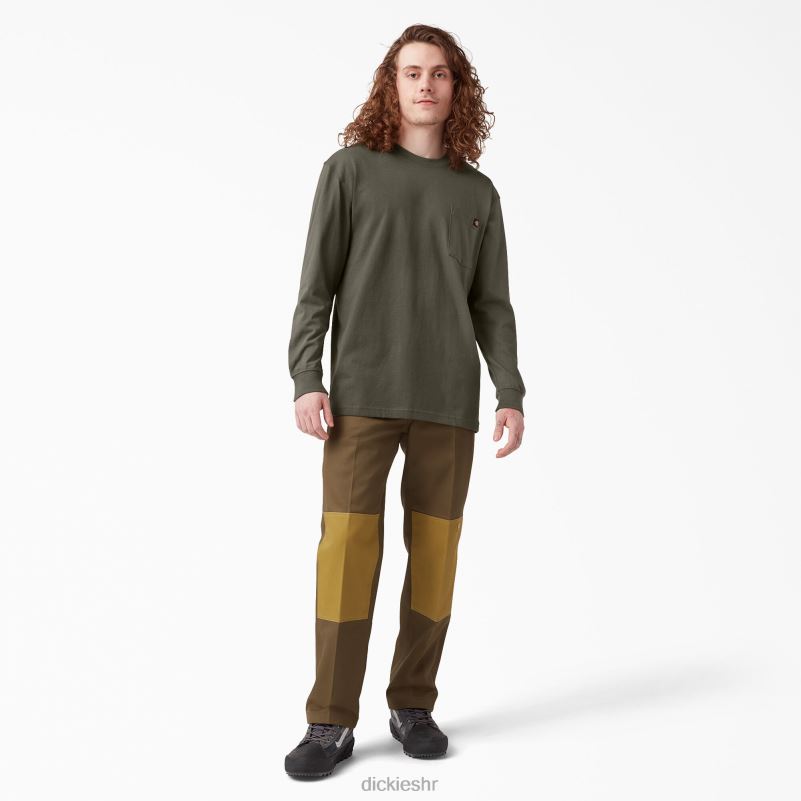 teškaška majica dugih rukava muškarci Dickies zelena mahovina (ms) 6BPL6611 odjeća