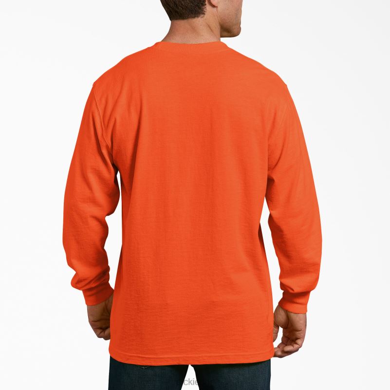 teška neonska majica dugih rukava muškarci Dickies svijetlo narančasta (bod) 6BPL6668 odjeća