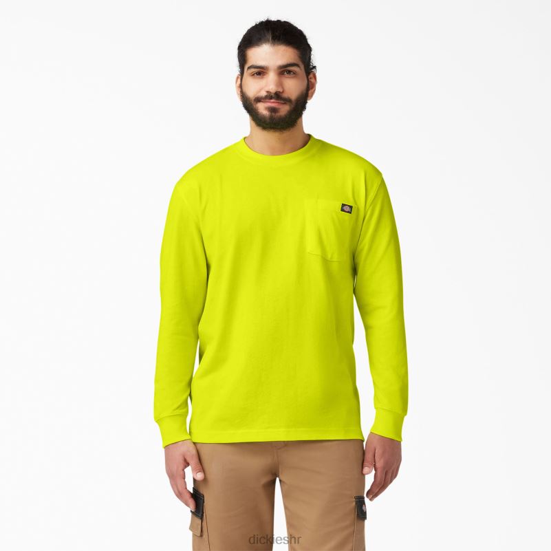 teška neonska majica dugih rukava muškarci Dickies svijetlo žuta (bwd) 6BPL6669 odjeća