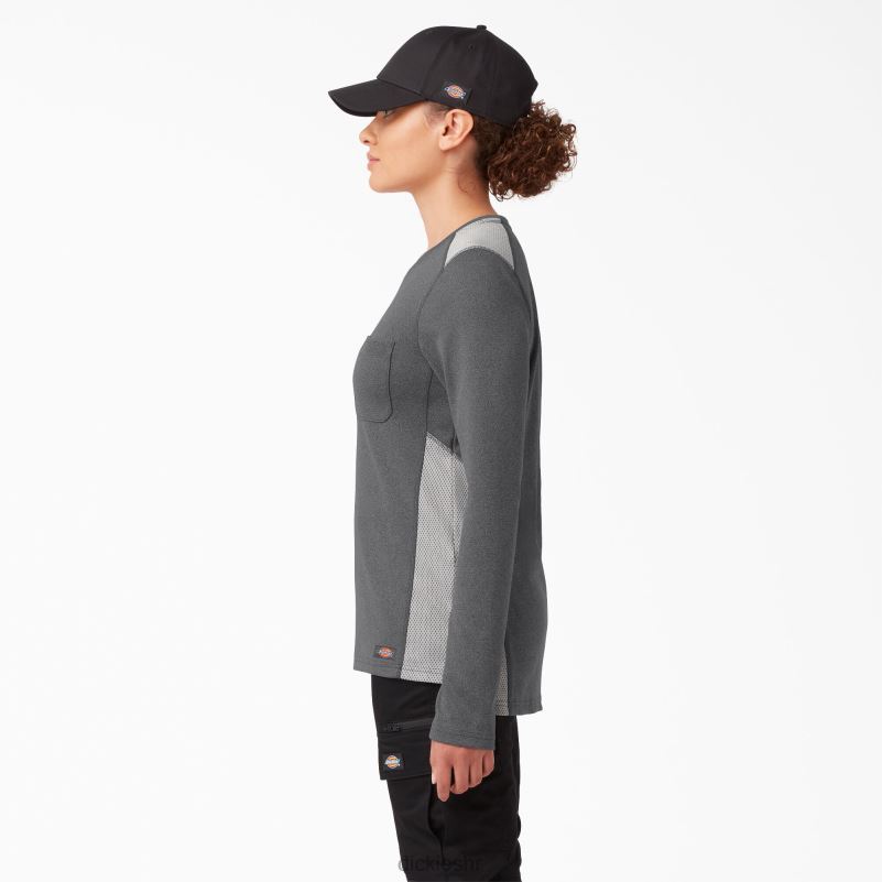 temp-iq 365 majica dugih rukava žene Dickies tamno sivi vrijesak (ghf) 6BPL61694 odjeća