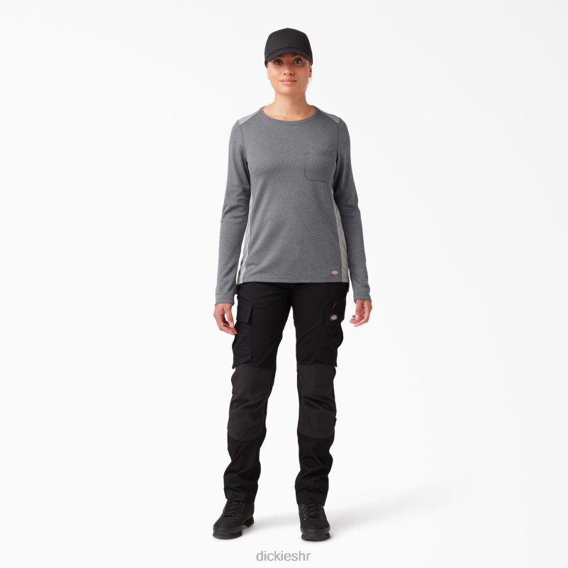 temp-iq 365 majica dugih rukava žene Dickies tamno sivi vrijesak (ghf) 6BPL61694 odjeća