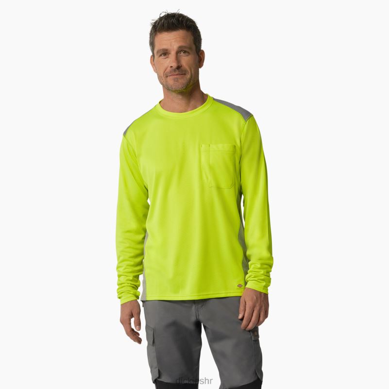 temp-iq 365 majica dugih rukava muškarci Dickies neon žuta (ew) 6BPL6701 odjeća