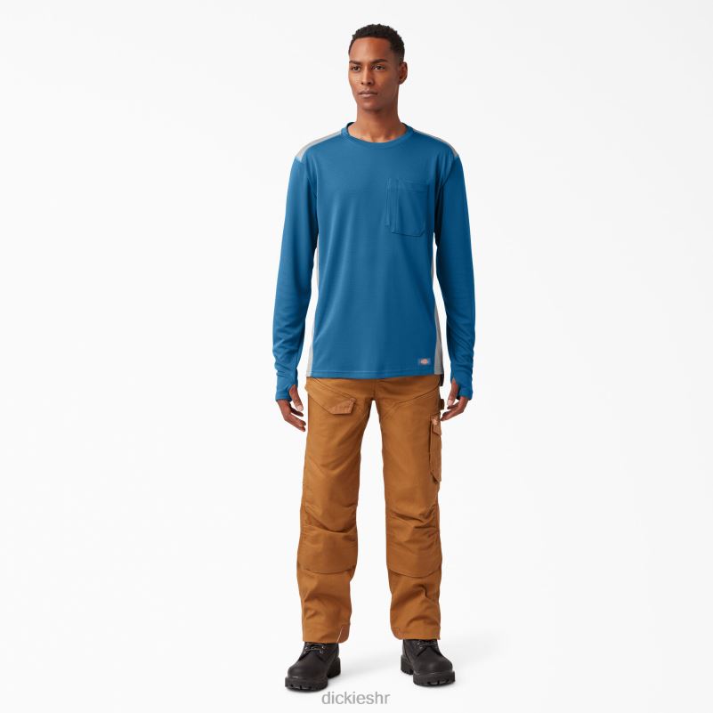 temp-iq 365 majica dugih rukava muškarci Dickies vallarta plava (v2b) 6BPL6706 odjeća