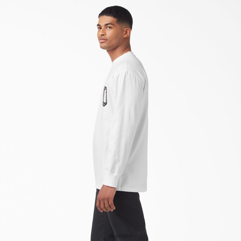 union springs majica dugih rukava muškarci Dickies bijelo (wh) 6BPL6836 odjeća