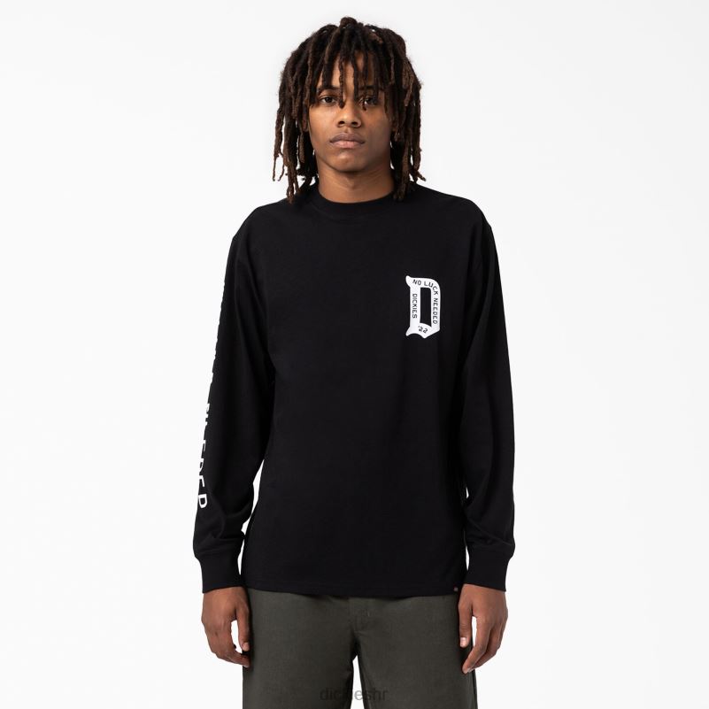 union springs majica dugih rukava muškarci Dickies crna (kbk) 6BPL6835 odjeća