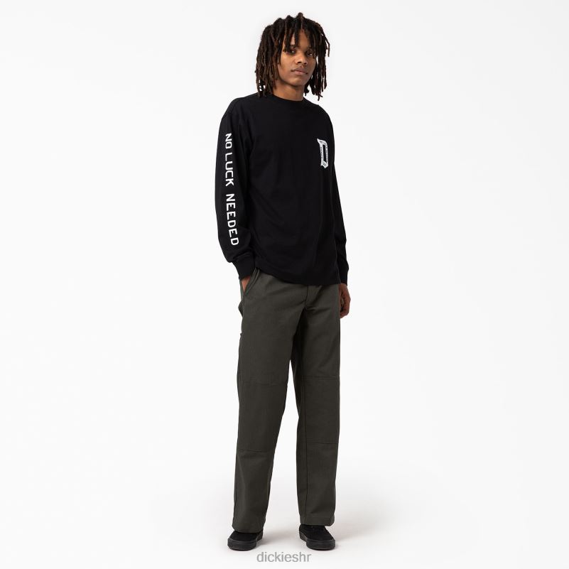 union springs majica dugih rukava muškarci Dickies crna (kbk) 6BPL6835 odjeća