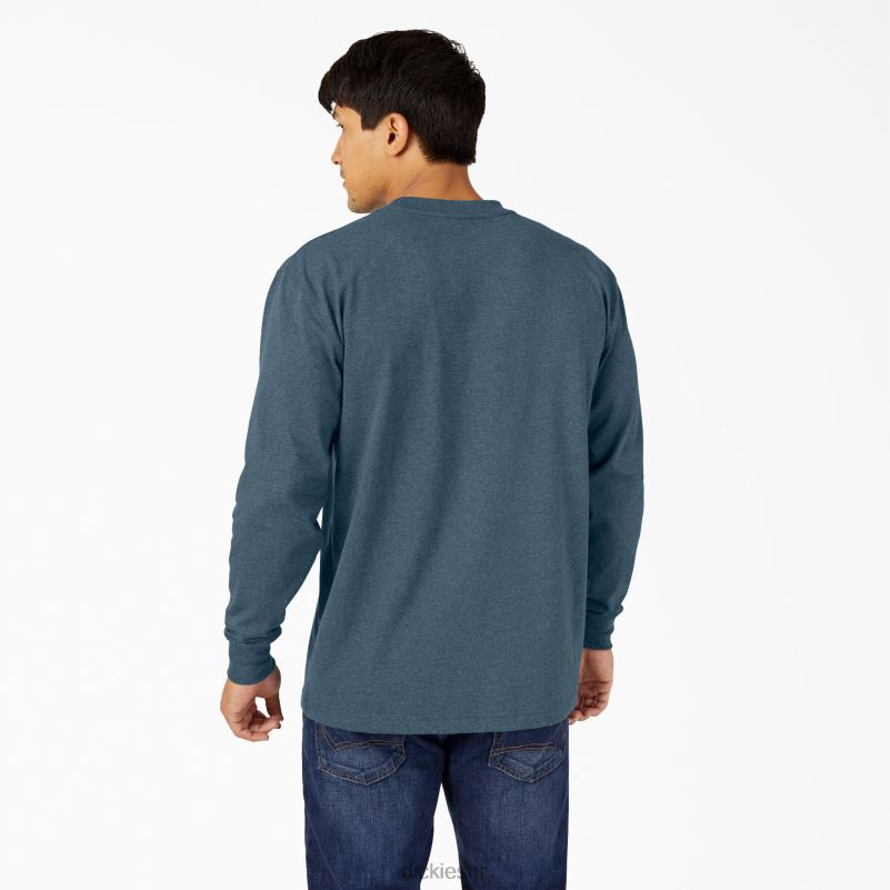 vrijeskasta majica dugih rukava teške kategorije muškarci Dickies baltičko plava (pupoljak) 6BPL6715 odjeća