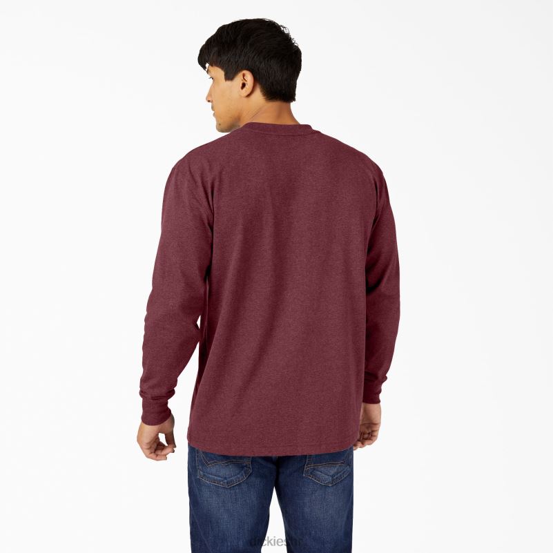 vrijeskasta majica dugih rukava teške kategorije muškarci Dickies bordo (byd) 6BPL6716 odjeća