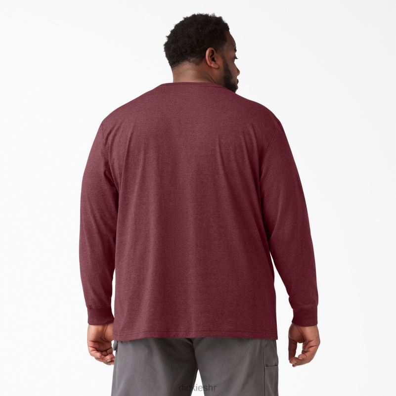 vrijeskasta majica dugih rukava teške kategorije muškarci Dickies bordo (byd) 6BPL6716 odjeća