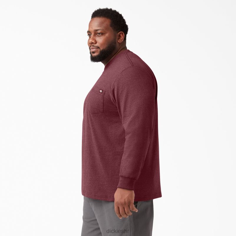 vrijeskasta majica dugih rukava teške kategorije muškarci Dickies bordo (byd) 6BPL6716 odjeća