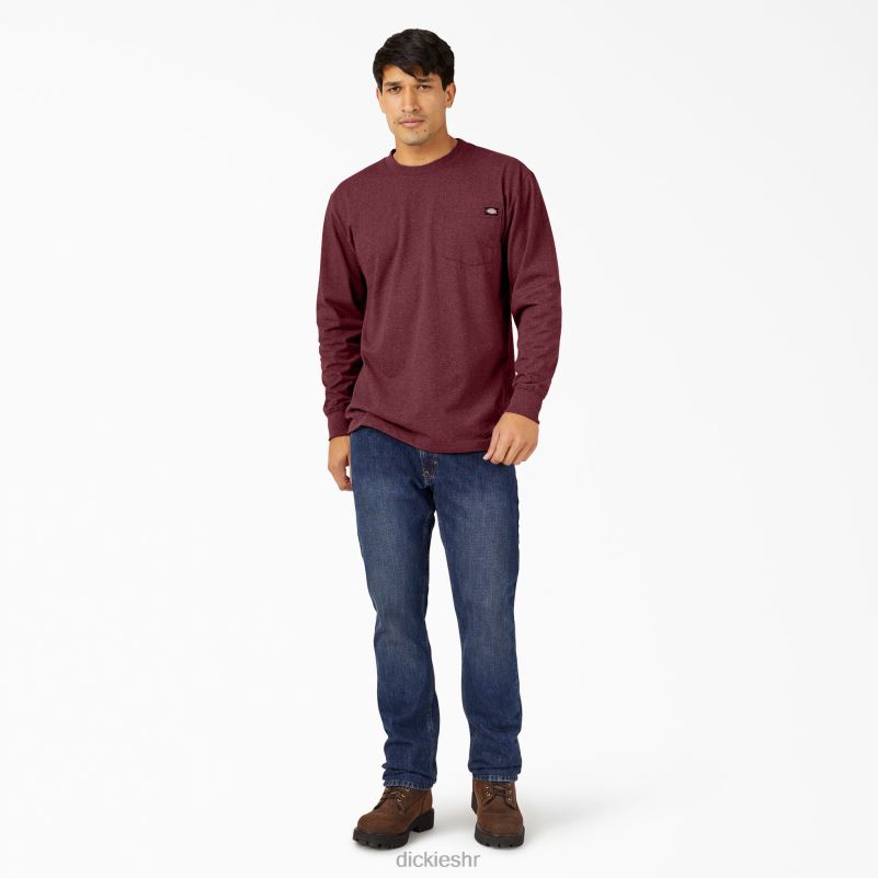 vrijeskasta majica dugih rukava teške kategorije muškarci Dickies bordo (byd) 6BPL6716 odjeća