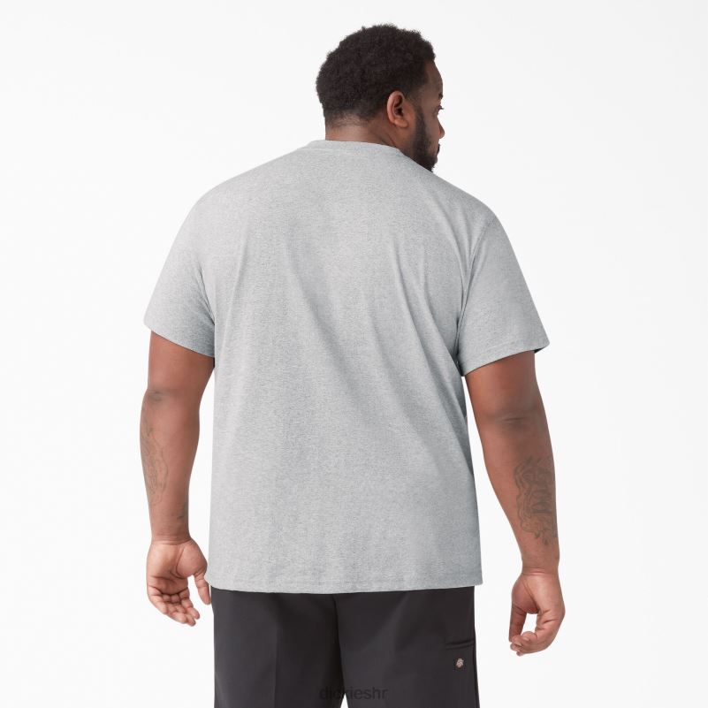 Henley majica kratkih rukava teške kategorije muškarci Dickies vrijesak sivi (hg) 6BPL6639 odjeća