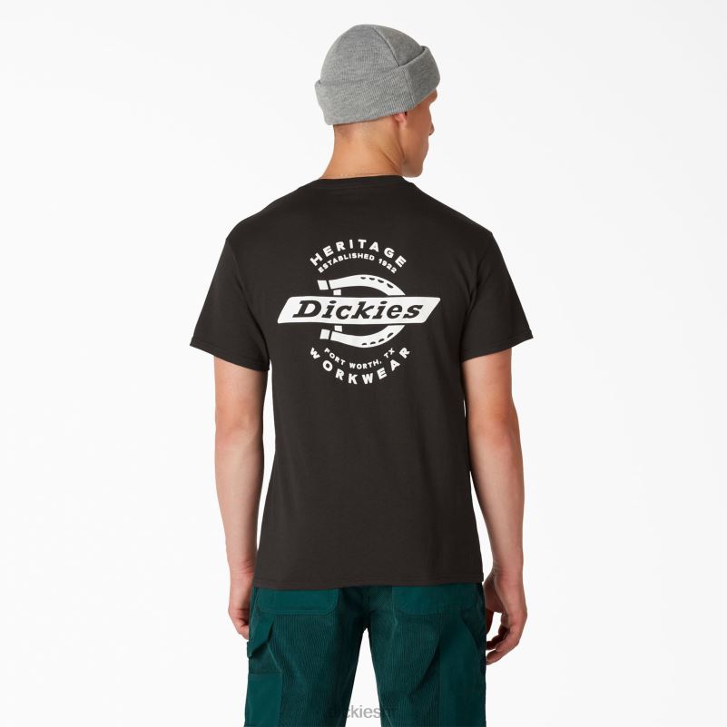 baštinska grafička majica muškarci Dickies crna (bk) 6BPL6903 odjeća