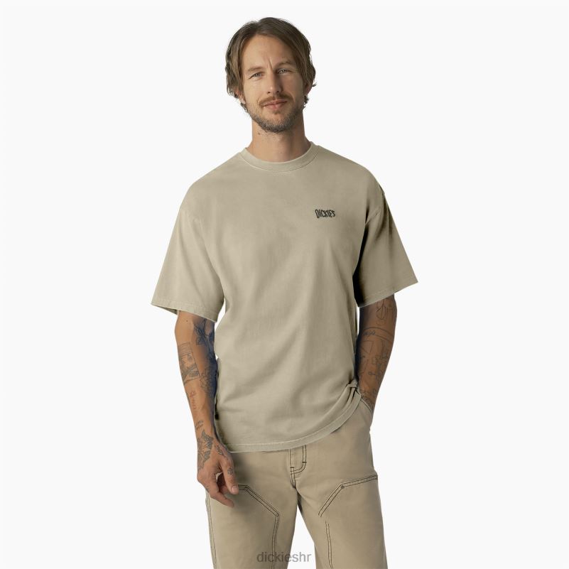bandon majica kratkih rukava muškarci Dickies pranje pigmenta pustinjskog pijeska (dwm) 6BPL6790 odjeća