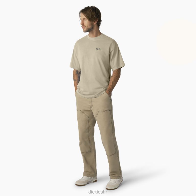 bandon majica kratkih rukava muškarci Dickies pranje pigmenta pustinjskog pijeska (dwm) 6BPL6790 odjeća