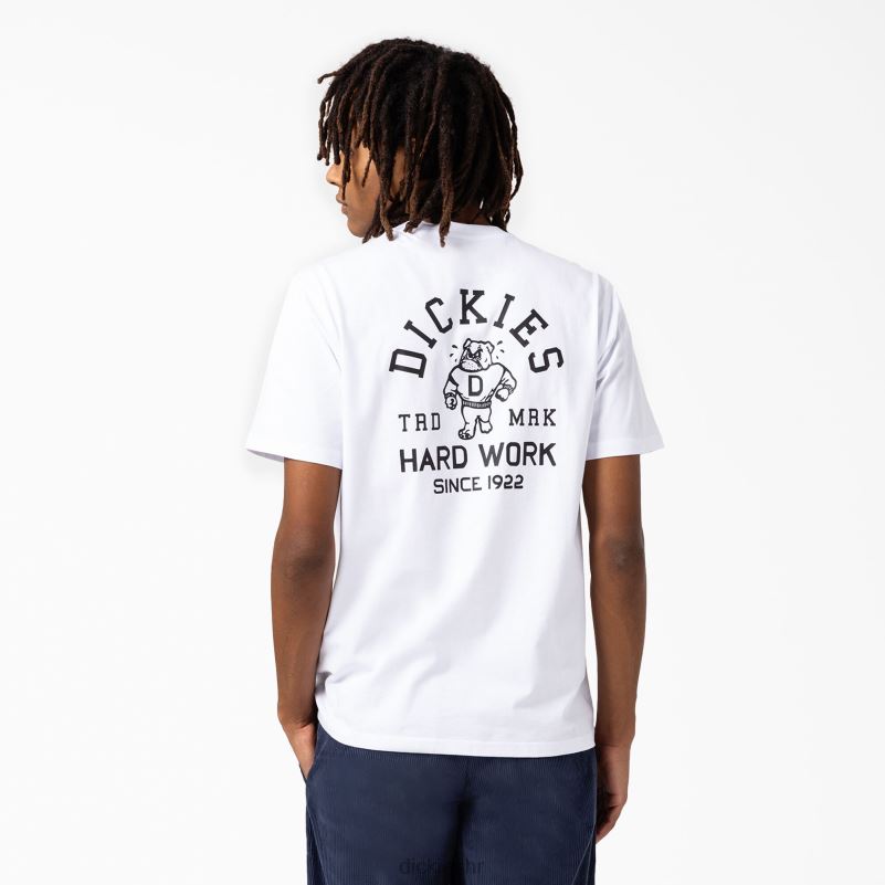 cleveland majica kratkih rukava s grafikom muškarci Dickies bijelo (wh) 6BPL6849 odjeća