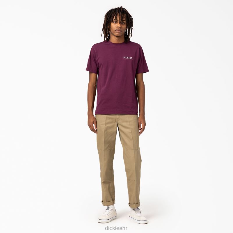 cleveland majica kratkih rukava s grafikom muškarci Dickies vino od grožđa (gw9) 6BPL6847 odjeća