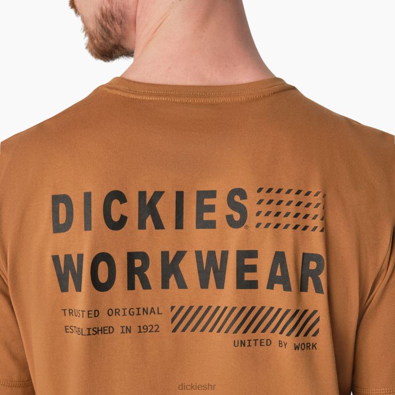 grafička majica performansi hlađenja muškarci Dickies smeđa patka (bd) 6BPL6900 odjeća