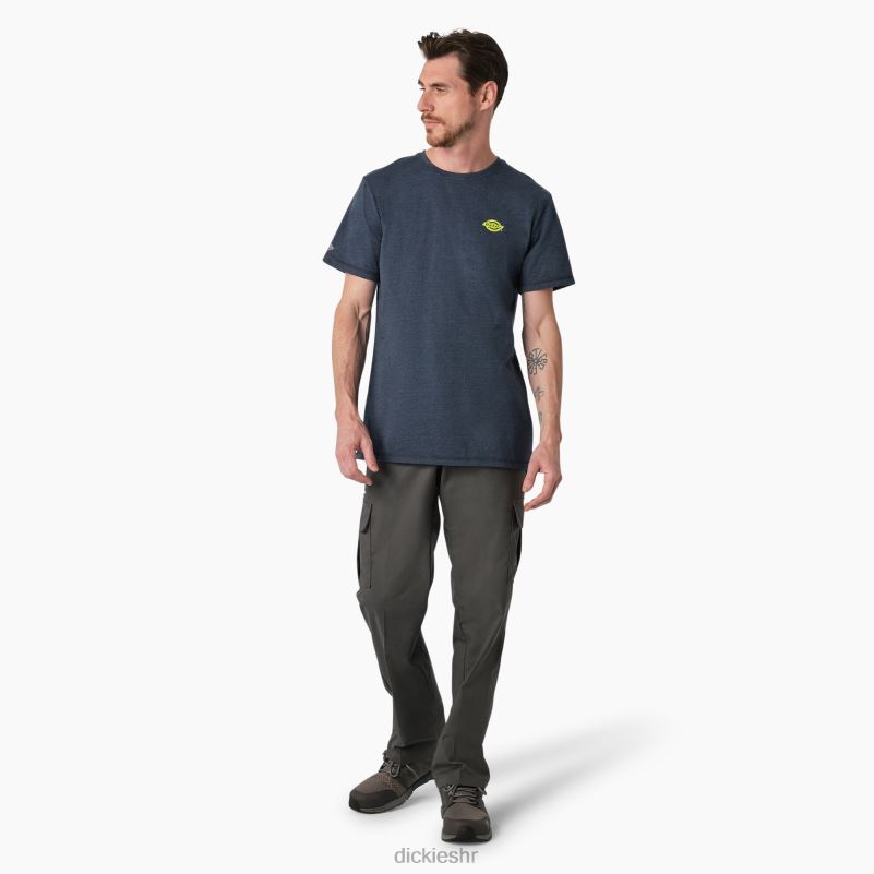grafička majica performansi hlađenja muškarci Dickies tamnoplavi vrijesak (dnh) 6BPL6901 odjeća