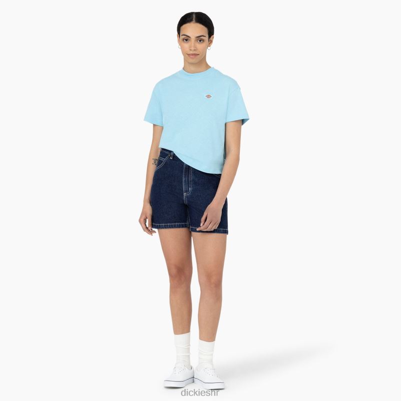 hrastova skraćena majica žene Dickies nebesko plava (su9) 6BPL62044 odjeća