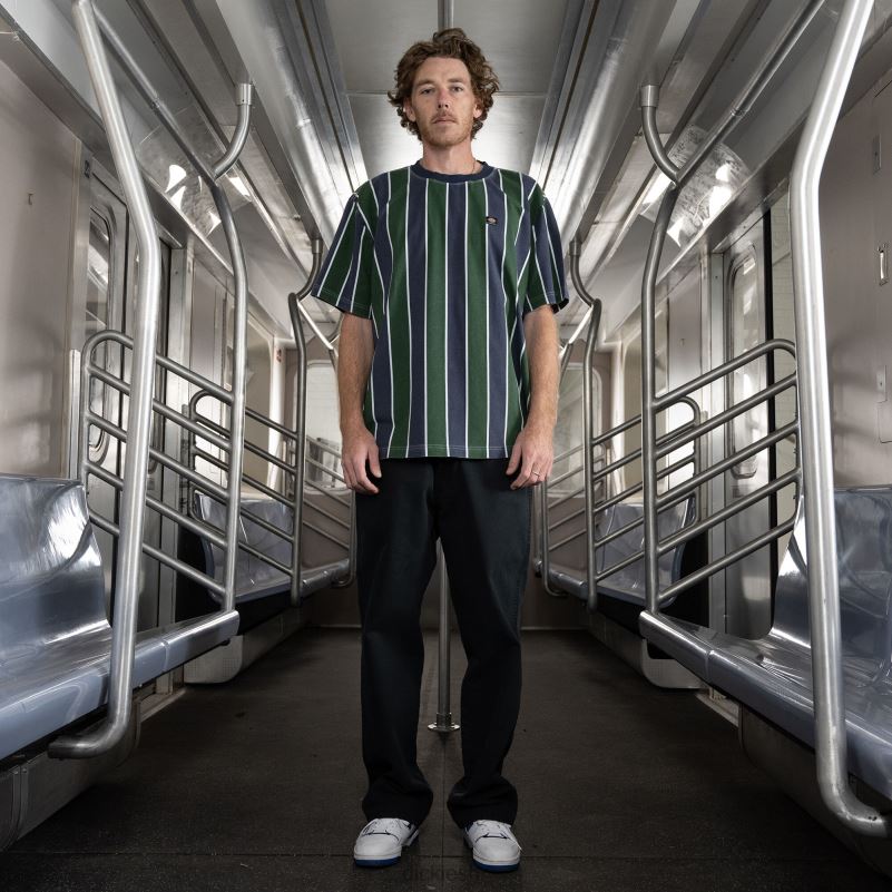 jake hayes prugasta majica muškarci Dickies tamnoplava/borova pruga (nsn) 6BPL6779 odjeća