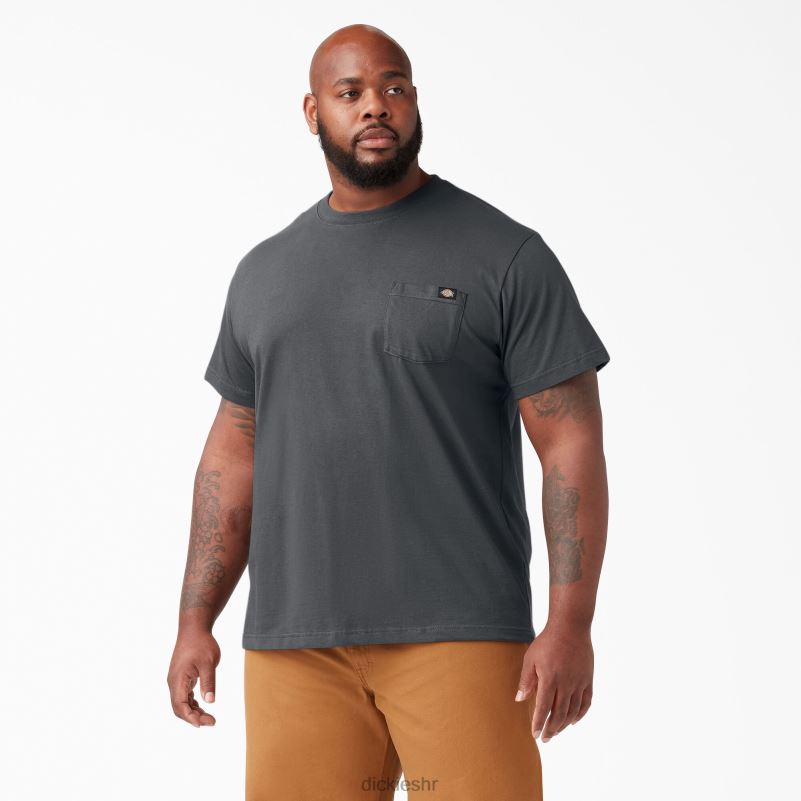 lagana majica s džepovima kratkih rukava muškarci Dickies ugljen siva (ch) 6BPL6574 odjeća