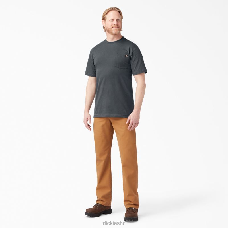 lagana majica s džepovima kratkih rukava muškarci Dickies ugljen siva (ch) 6BPL6574 odjeća