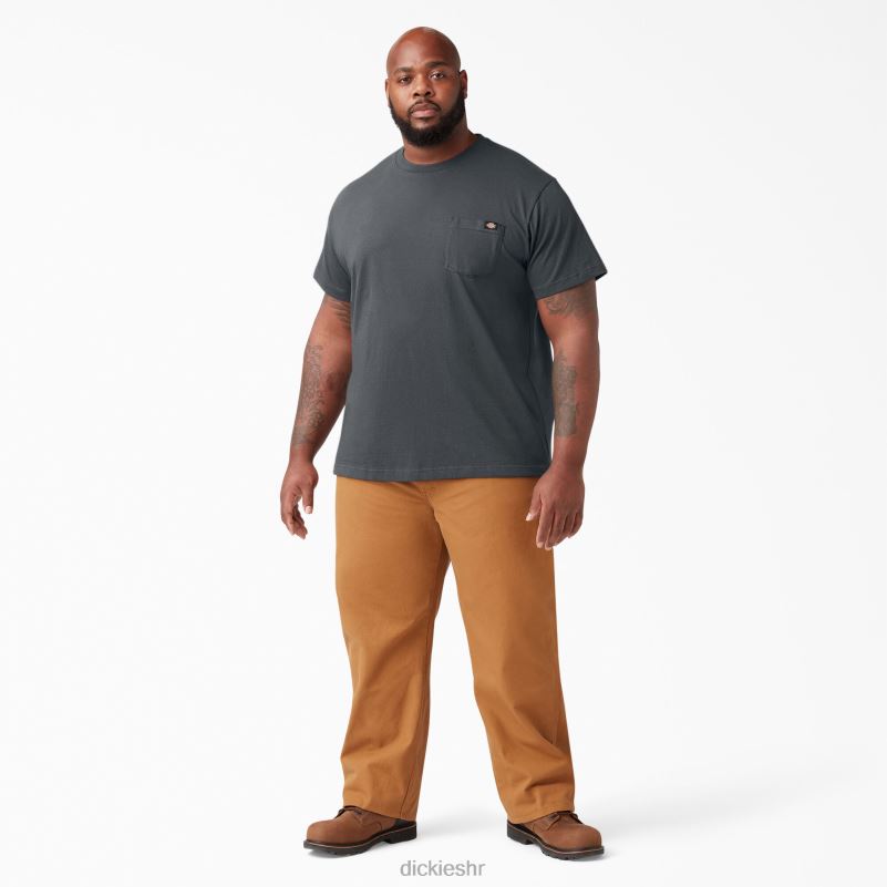 lagana majica s džepovima kratkih rukava muškarci Dickies ugljen siva (ch) 6BPL6574 odjeća