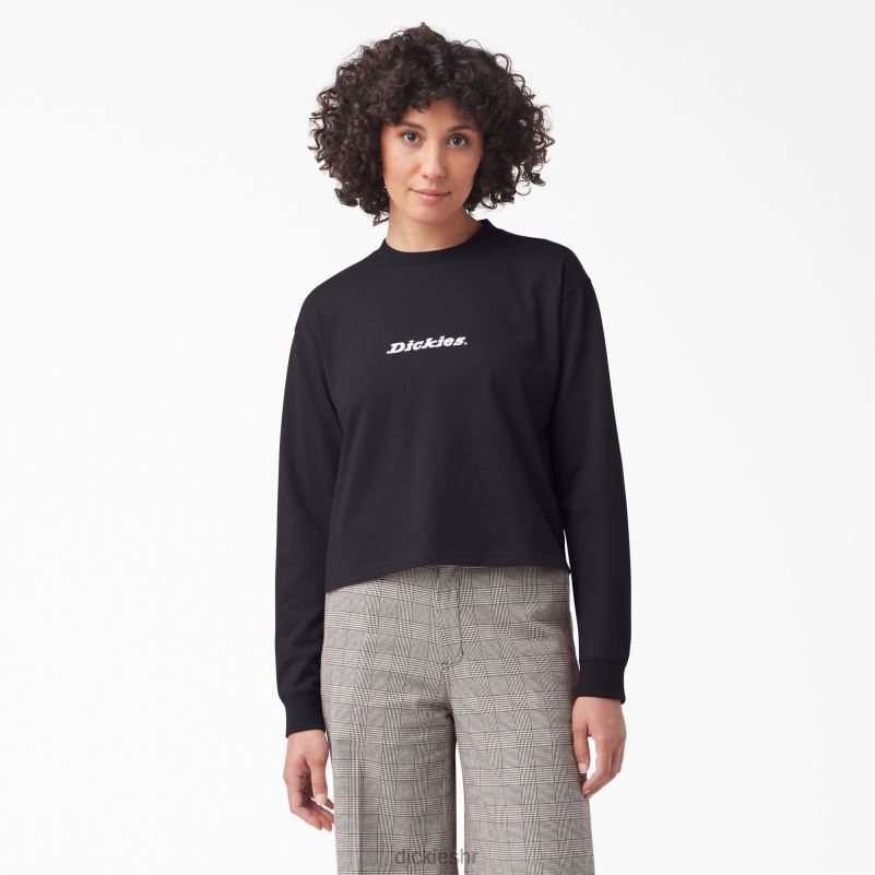 loretto skraćena majica dugih rukava žene Dickies crna (kbk) 6BPL62161 odjeća