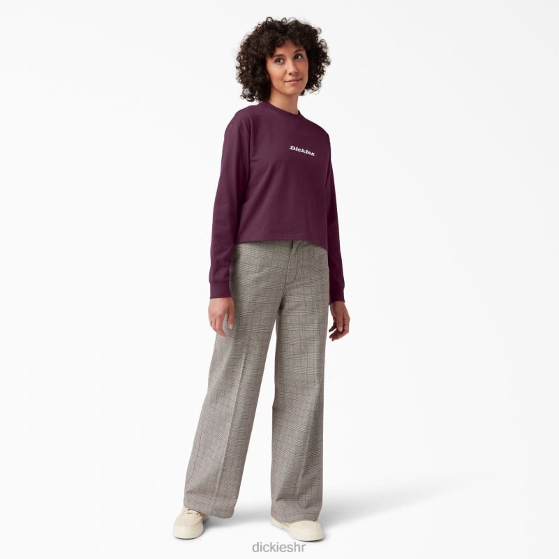 loretto skraćena majica dugih rukava žene Dickies vino od grožđa (gw9) 6BPL62160 odjeća