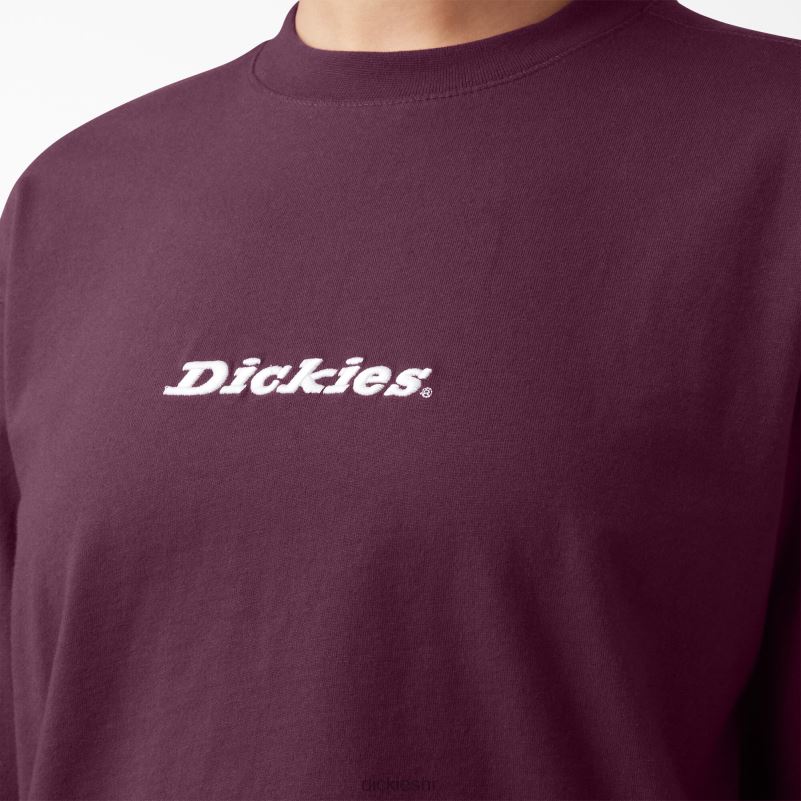 loretto skraćena majica dugih rukava žene Dickies vino od grožđa (gw9) 6BPL62160 odjeća