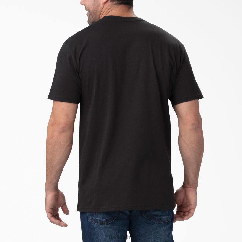 majica kratkih rukava opuštenog kroja s grafikama muškarci Dickies crno/bijelo (bkwh) 6BPL6841 odjeća