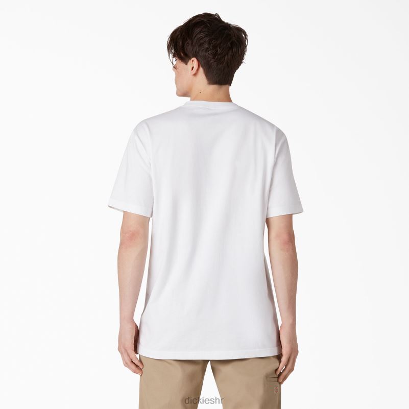 majica kratkih rukava s logotipom na prsima muškarci Dickies bijelo (wh) 6BPL6898 odjeća