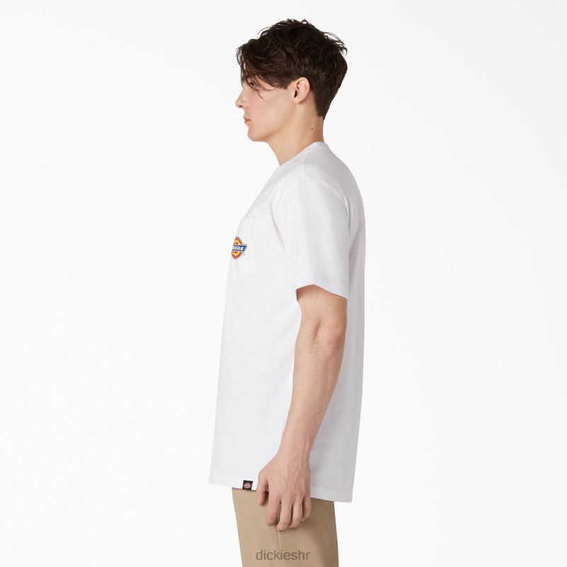 majica kratkih rukava s logotipom na prsima muškarci Dickies bijelo (wh) 6BPL6898 odjeća